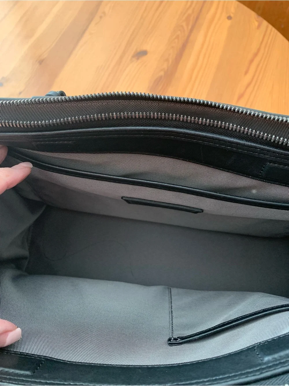 Tumi Black Quilted Leather Laptop Bag